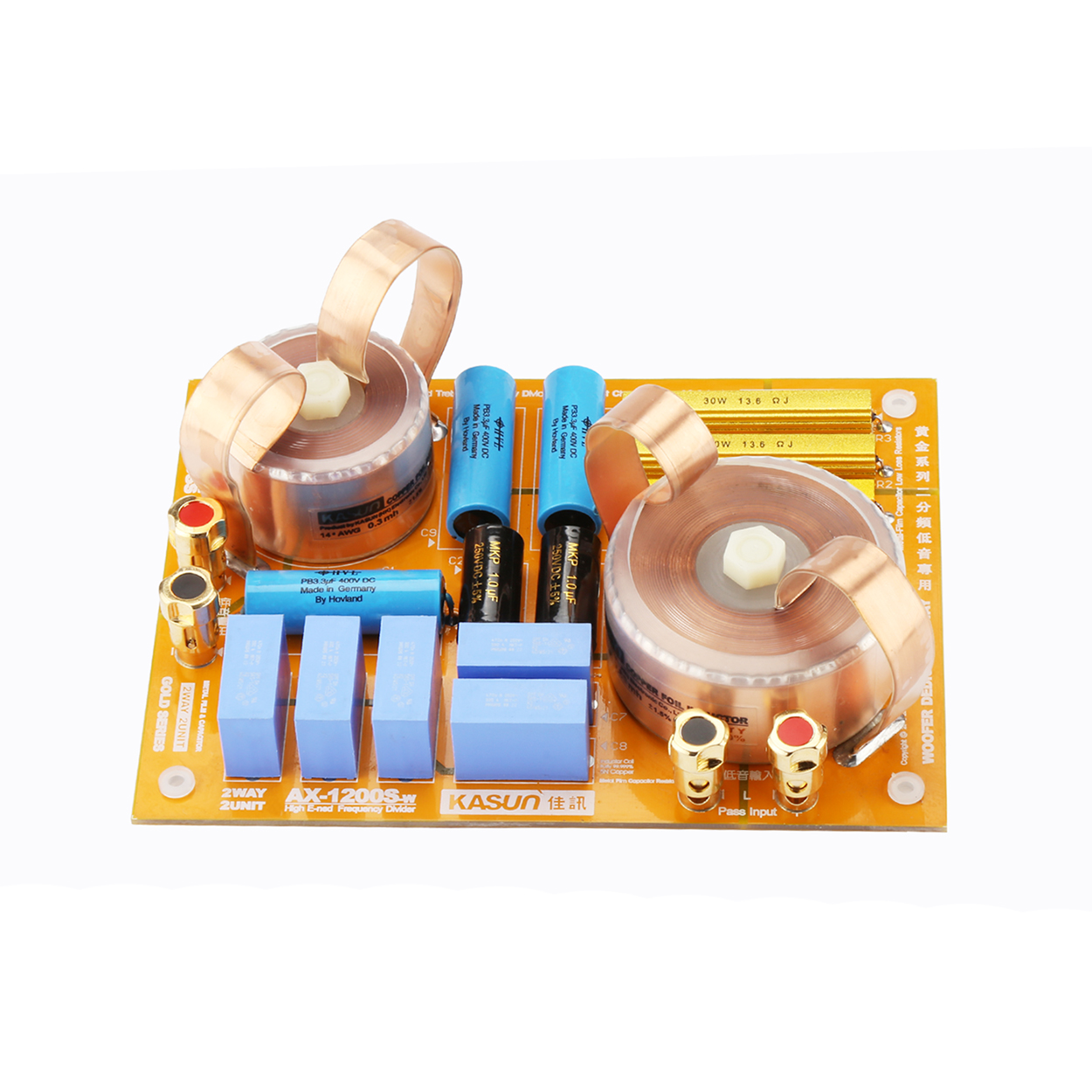 AX-1200S-w 黄金系列二分频：低音专用分频